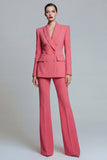 Trajes de graduación Coral Peak Slim Fit con solapa de dos piezas y cruzado doble cruzado