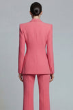 Trajes de graduación Coral Peak Slim Fit con solapa de dos piezas y cruzado doble cruzado