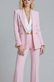 Trajes de graduación de dos piezas Pink Peak Lapel Slim Fit