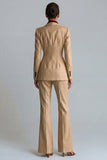 Trajes de trabajo femeninos con solapa de pecho simple