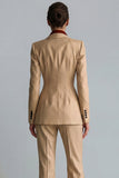 Trajes de trabajo femeninos con solapa de pecho simple