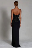Vestido largo de sirena negra