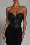 Vestido largo de sirena negra