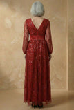 Vestido de Madre de la novia A-Line Bordeos