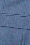 Trajes de baile de graduación de 3 piezas azules One Button Peak Lapel