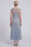 Vestido largo de Madre de la Novia Verde Oscuro Floral Floral A Line Ablad Boat Neck
