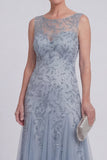 Vestido largo de Madre de la Novia Verde Oscuro Floral Floral A Line Ablad Boat Neck