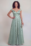 Floral azul marino Una línea larga de la mothe del vestido de novia