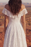 Vestido de novia Bohemio A de Marfil Floral
