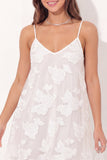 Mini vestido de graduación de Mini Graduación de Tul Blanco Floral A-Line
