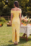 Vestido Maxi Floral Bodycon Apuesto Bodycon Body, Apuntado al Hombro Descubierto y Abertura