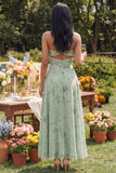 Vestido Maxi Sage A Sage Línea A con recortes sin tirantes