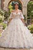 Corsé de champán Vestido de baile floral Quinceañera