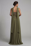 Vestido de madre de la novia Olive Strapless A Line Applied con bufanda