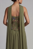 Vestido de madre de la novia Olive Strapless A Line Applied con bufanda