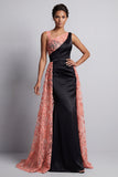 Vestido largo de sandía y sirena negra con arrugas largas de madre de novia y capa