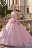 Vestido de gala rosa con un hombro y fruncido y fruncido vestido