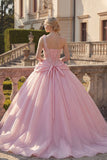 Vestido de gala rosa con un hombro y fruncido y fruncido vestido