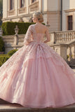 Vestido de baile rosa con cuentas y volantes de un solo hombro