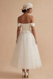 Vestido de novia bohemio largo de línea A