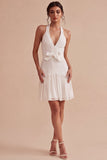 Vestido Mini Blanco A Hooder con lazo