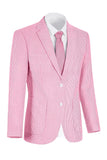 Chaqueta de hombre de solapa azul claro con solapa con muesca
