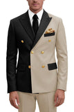 Trajes de baile de graduación de dos piezas Peak Peak Lapel Purple Purple