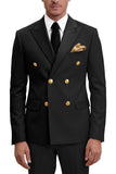 Trajes de baile de graduación de dos piezas Peak Peak Lapel Purple Purple
