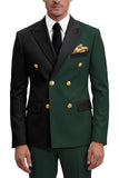 Trajes de baile de graduación de dos piezas Peak Peak Lapel Purple Purple