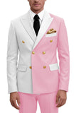Trajes de baile de fin de curso de dos piezas con solapa de pico de dos piezas morados