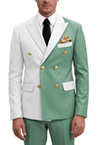 Trajes de baile de fin de curso de dos piezas con solapa de pico de dos piezas morados