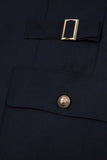 Traje de hombre de dos piezas de dos piezas azul marino oscuro