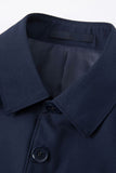 Traje negro de dos piezas de dos piezas, pecho simple