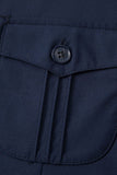 Traje negro de dos piezas de dos piezas, pecho simple