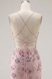Vestido de Homecoming Blush Bodycon Bodycon con escote halter, corsé transparente, lentejuelas