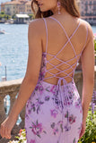 Vestido de Homecoming Blush Bodycon Bodycon con escote halter, corsé transparente, lentejuelas