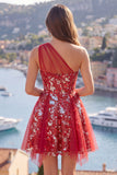 Vestido de bienvenida a casa, corsé corto con cuentas y corsé rojo brillante, con volantes
