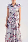 Vestido largo blanco de Madre de la Novia con A-Line Floral y cinturón