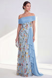 Vestido largo de madre de la novia, vestido largo de funda verde y funda verde con faja