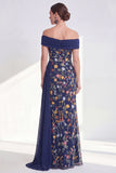 Vestido largo de madre de la novia, vestido largo de funda verde y funda verde con faja