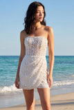 Mini vestido corsé bodycon de tirantes sin tirantes