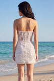 Mini vestido corsé bodycon de tirantes sin tirantes