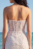 Mini vestido corsé bodycon de tirantes sin tirantes