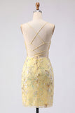 Corsé floral rosa con lentejuelas y vestido bodycon Homecoming