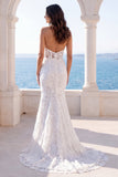 Vestido de novia bordado con cabezazo de sirena marfil