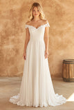 Vestido de novia de encaje marfil con encaje marfil descubierto