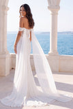 Vestido de novia Sirena Marfil con hombros descubiertos
