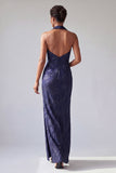 Vestido de Madre de la Novia con solapa de sirena con pico en forma de solapa de mierda púrpura oscuro
