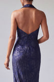 Vestido de Madre de la Novia con solapa de sirena con pico en forma de solapa de mierda púrpura oscuro