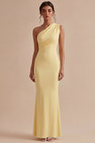 Vestido formal de Sirena de Narcisos de un solo hombro